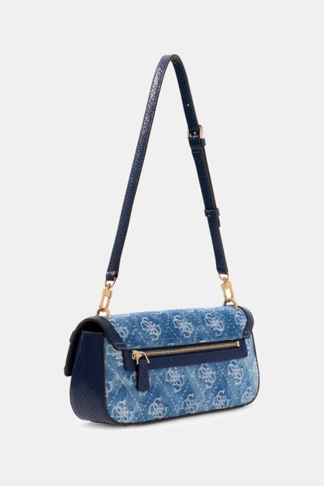 Guess Dovie Kot Omuz Çantası Mavi