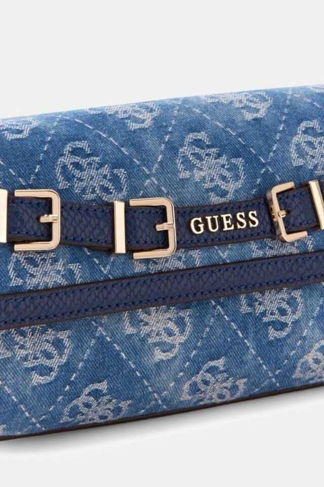 Guess Dovie Kot Omuz Çantası Mavi