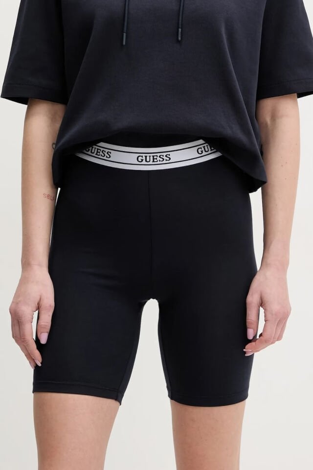 Guess Alıne Beli Lastikli Şort Mavi