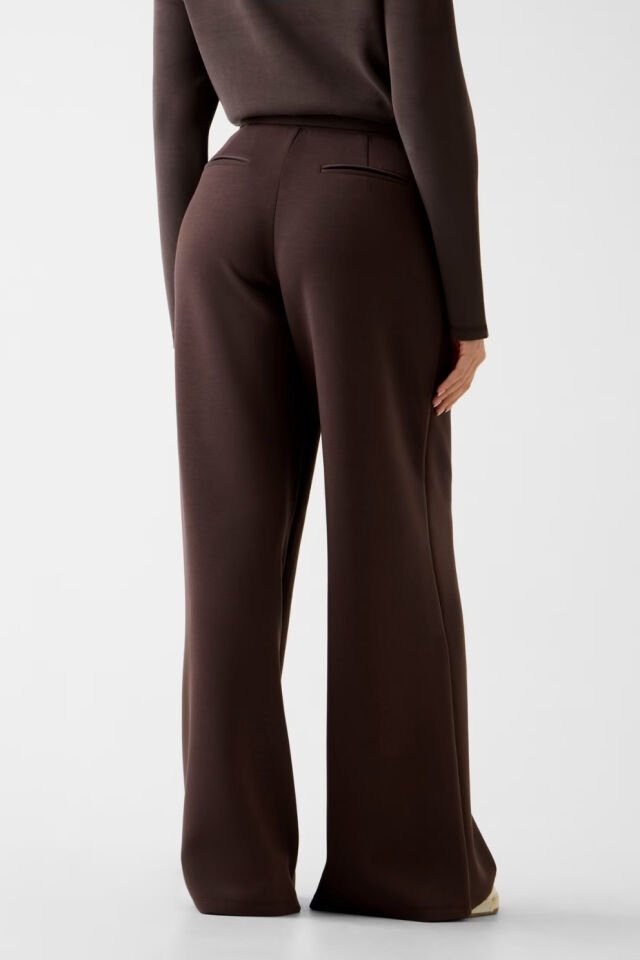 Guess Geniş Paçalı Pantolon Koyu Kahverengi