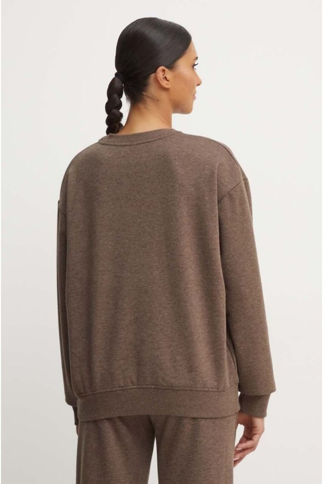 Guess Önü Logolu Sweatshirt Kahverengi