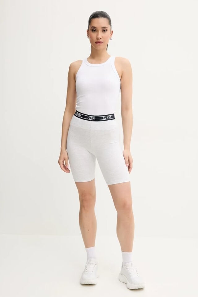 Guess Alıne Beli Lastikli Şort Gri