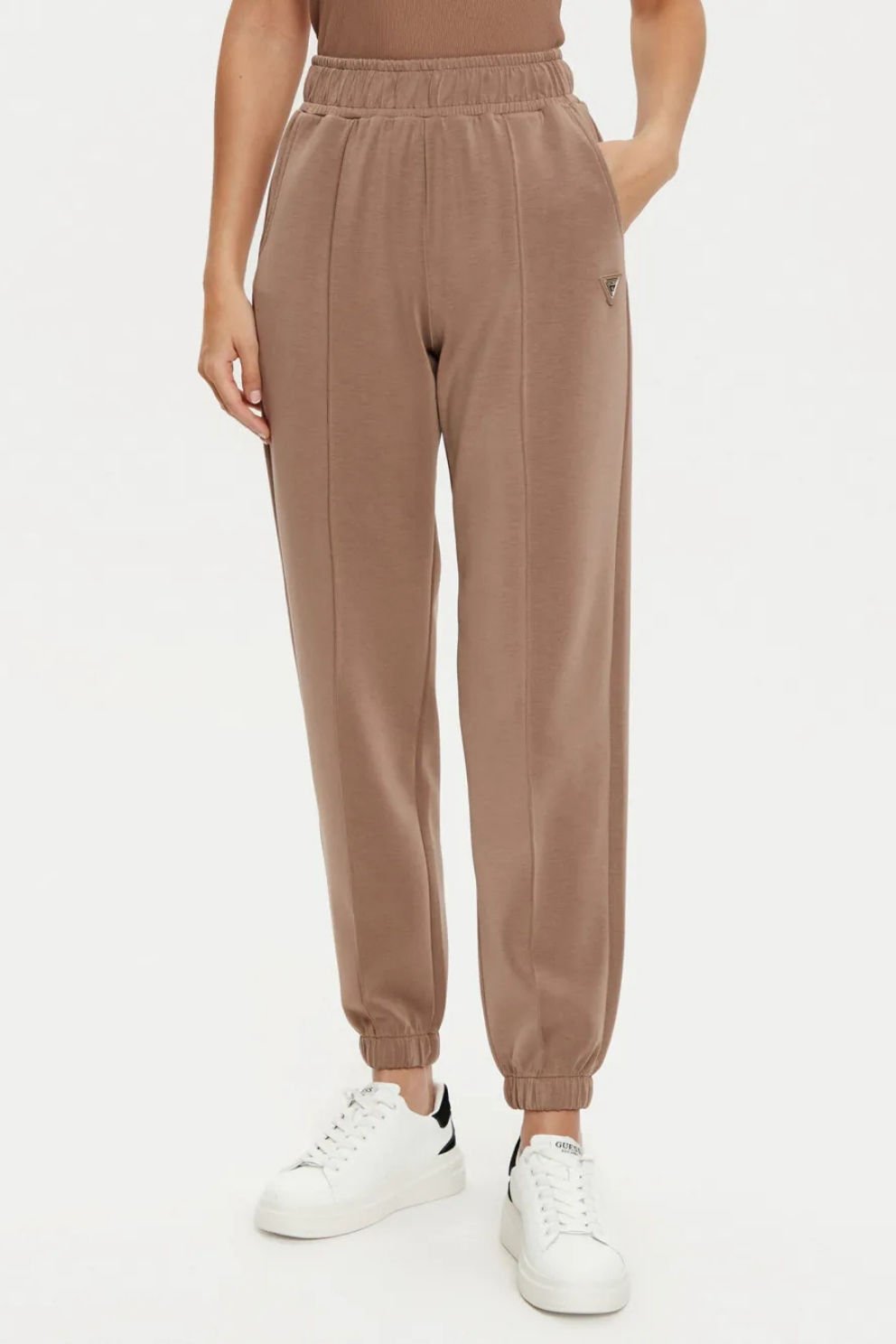 Guess Olympe Regular Fit Lastikli Bel Ribanalı Paça Jogger Bayan Pantolon