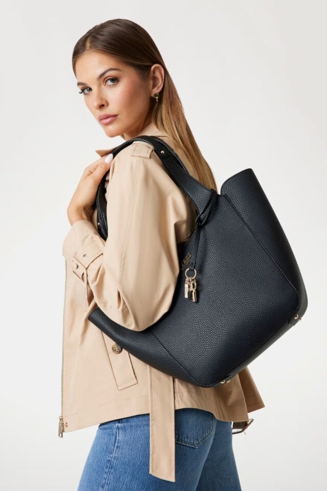 Guess Calista Pochette Alışveriş Çantası Siyah