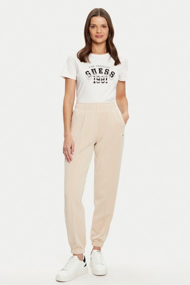 Guess Olympe Regular Fit Lastikli Bel Ribanalı Paça Jogger Bayan Pantolon