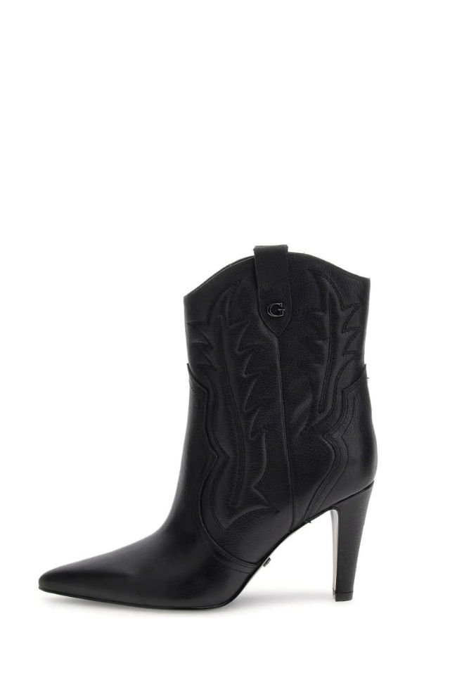 Guess Topuklu Kovboy Çizmesi Siyah