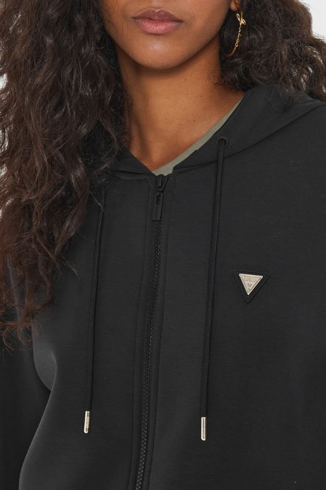 Guess Olympe Scuba Regular Fit Kapüşonlu Siyah