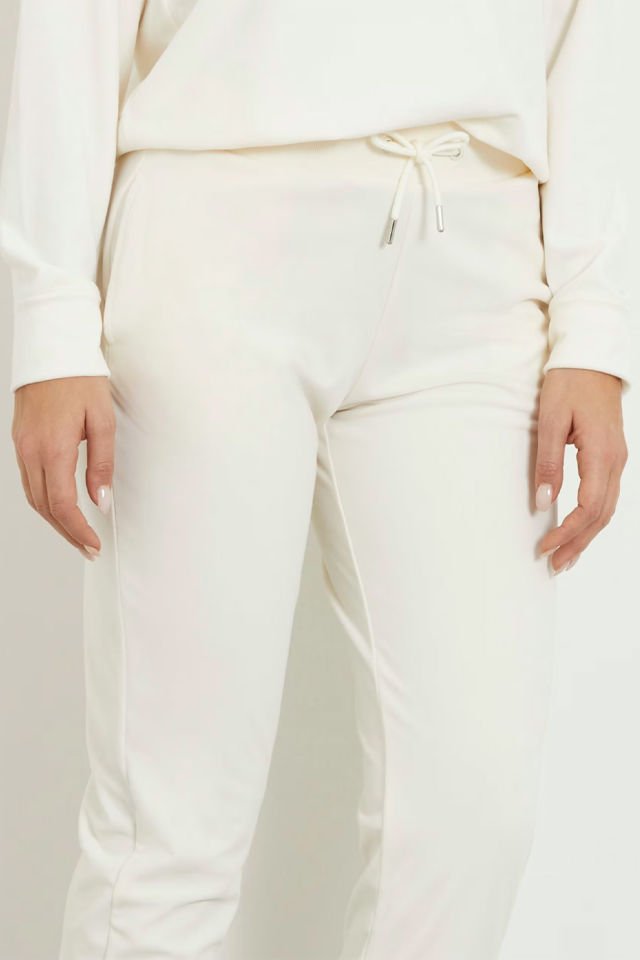 Guess Kadife Jogger Pantolon Beyaz