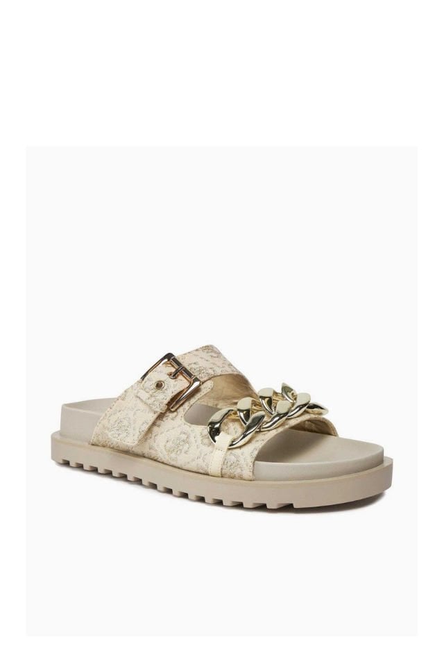 Guess Fatema Çift Bantlı Sandalet Gold