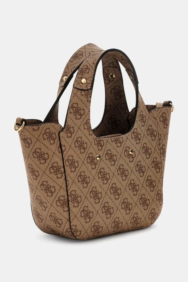 Guess Calista Portföy Çantalı El Çantası Açık Kahverengi