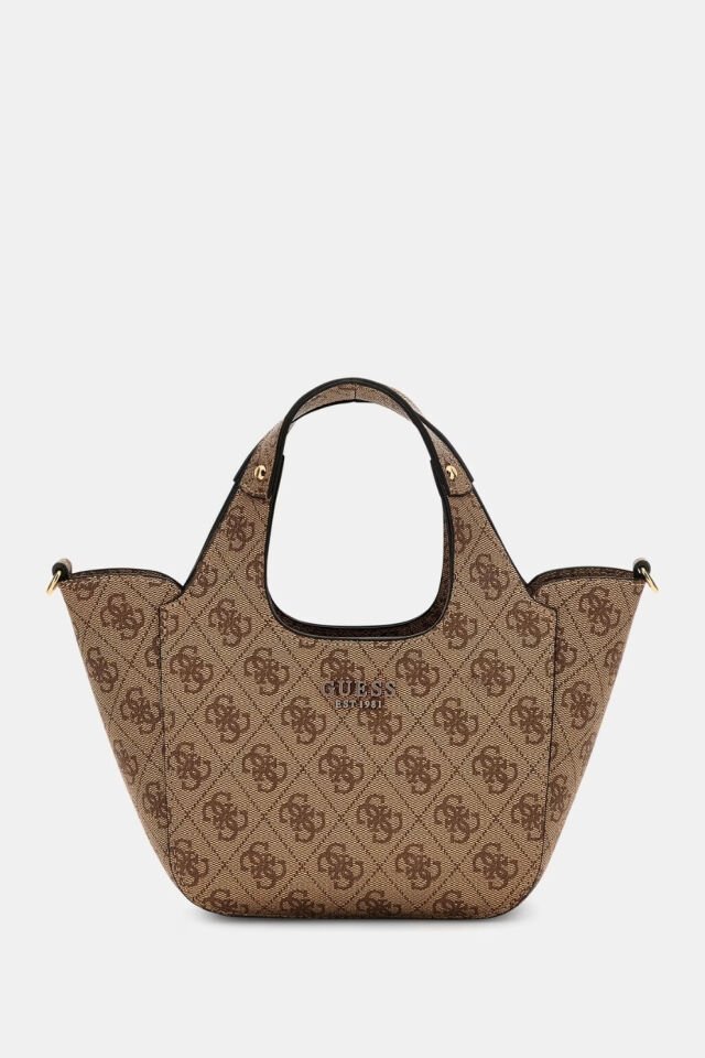 Guess Calista Portföy Çantalı El Çantası Açık Kahverengi