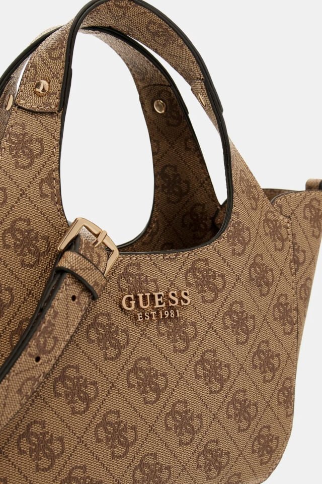 Guess Calista Portföy Çantalı El Çantası Açık Kahverengi
