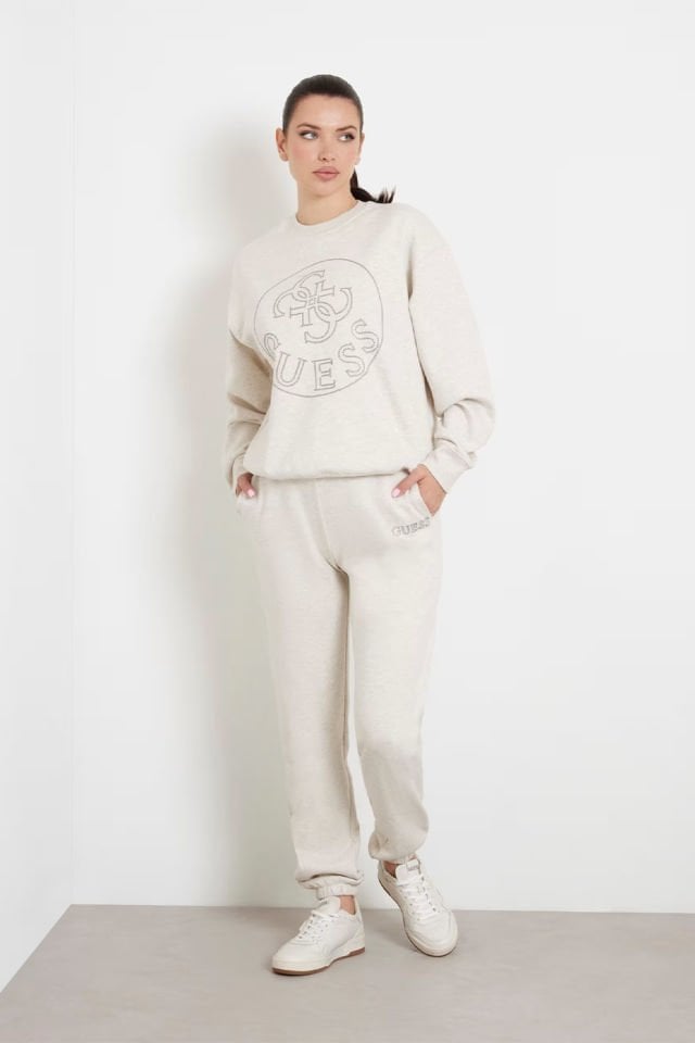 Guess Küçük Logolu Jogger Pantolon Bej
