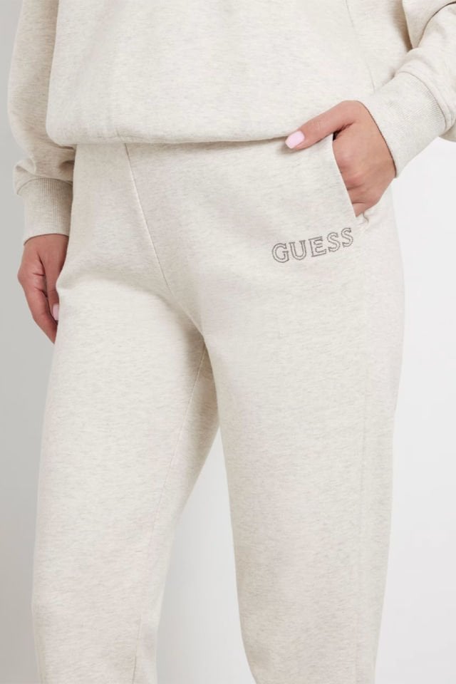 Guess Küçük Logolu Jogger Pantolon Bej