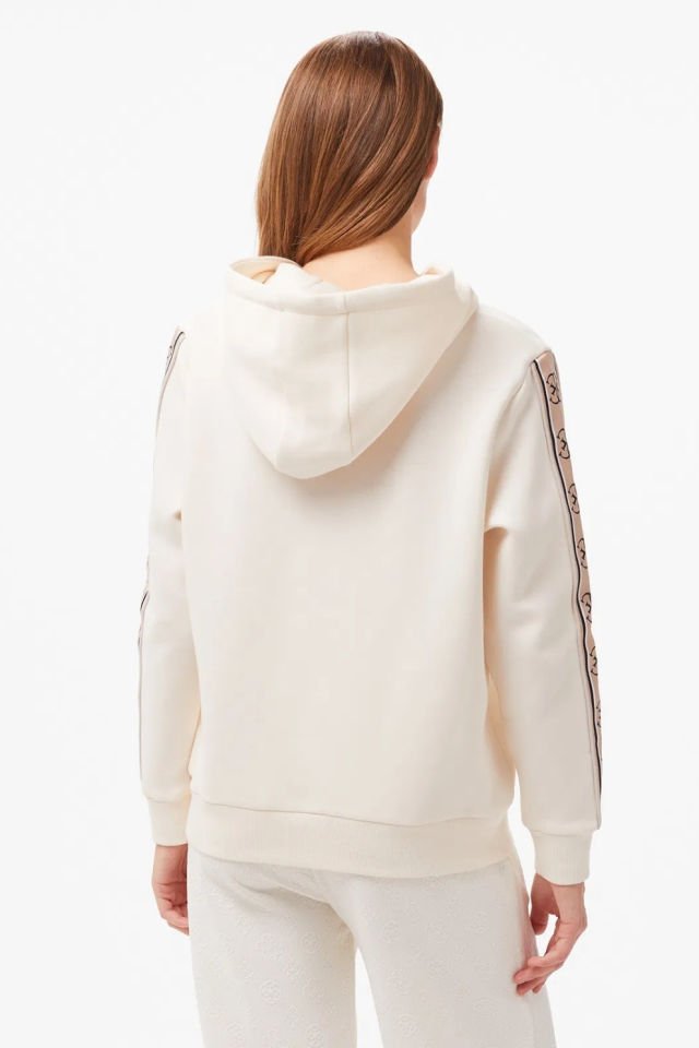Guess Carla Hooded Punto Milano Sweatshirt Krem