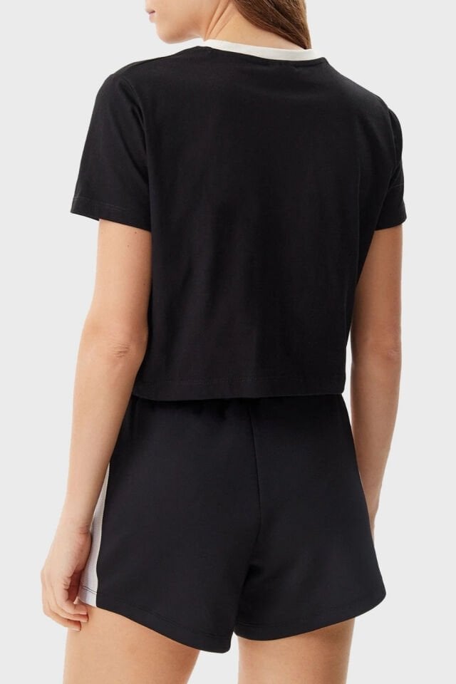 Guess Boxy Logolu T-shirt Siyah