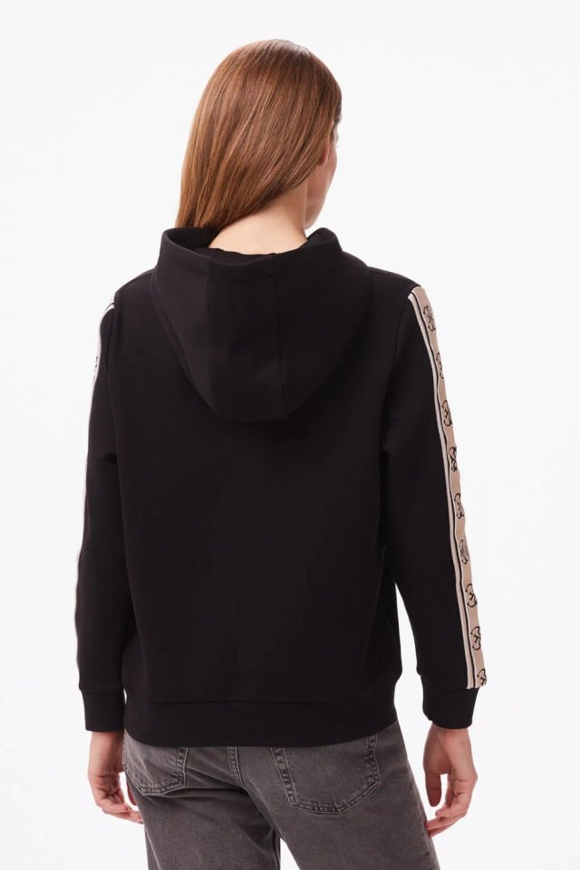 Guess Carla Hooded Punto Milano Sweatshirt Siyah