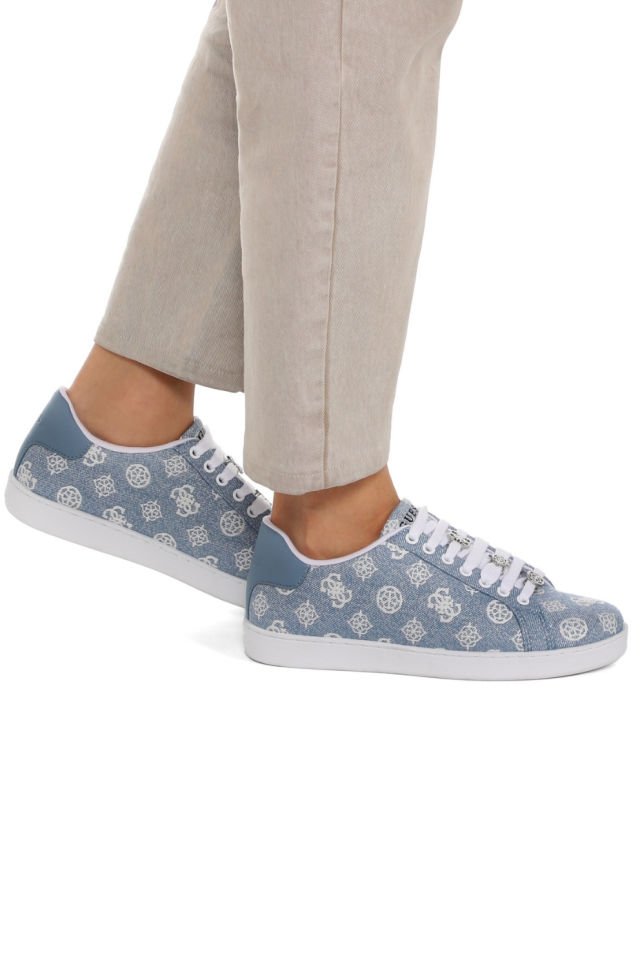 Guess Denim Efektli Spor Ayakkabı Mavi