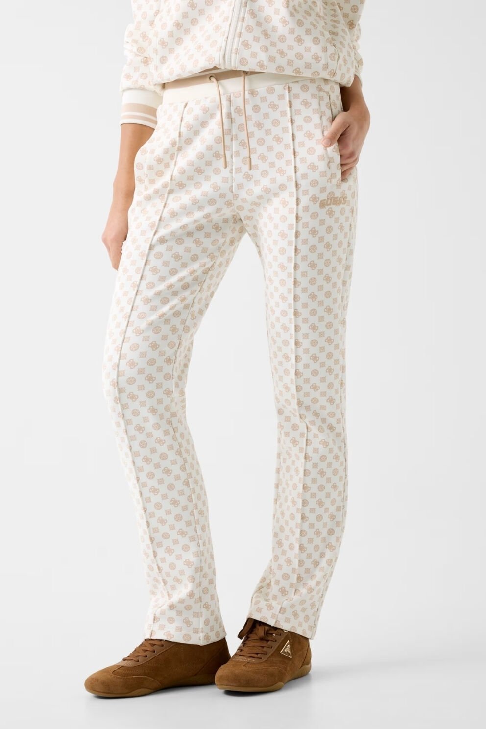 Guess Dalgıç Logosu Bulunan Eşofman Altı Bej