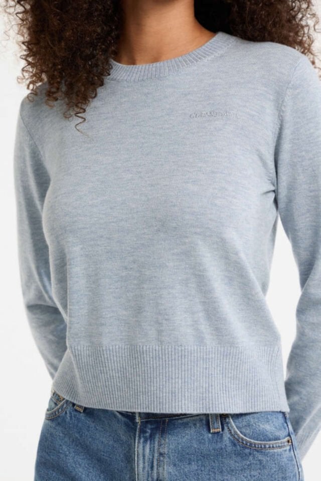 Guess Jeans Normal Kesim Kazak Açık Mavi