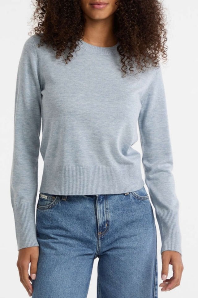 Guess Jeans Normal Kesim Kazak Açık Mavi