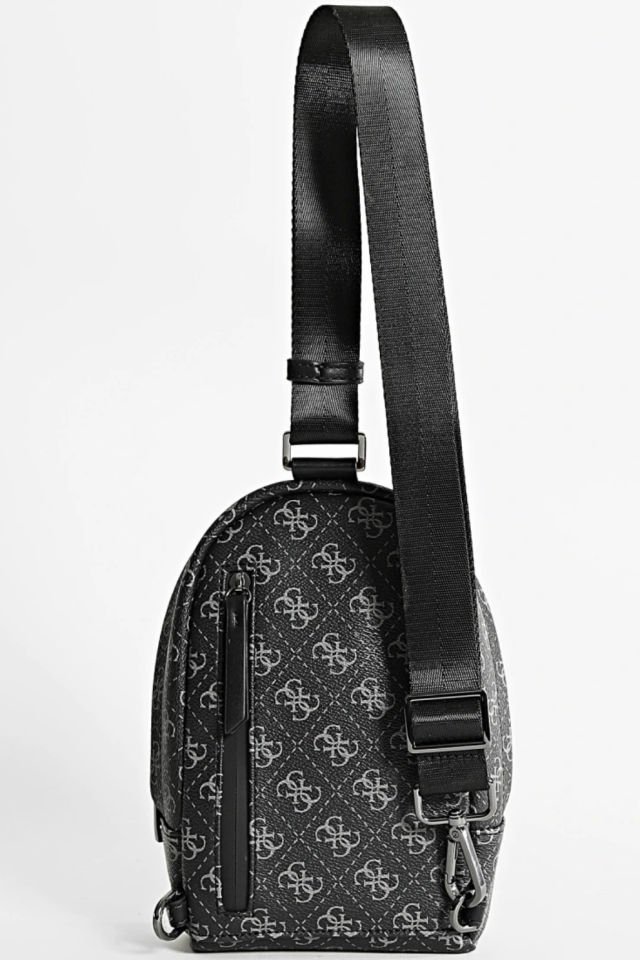 Guess 4G Logo Mini Çanta Antrasit Gri