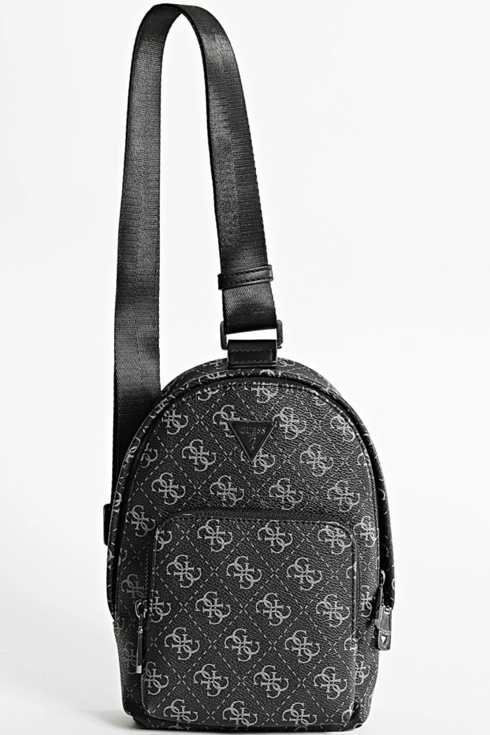 Guess 4G Logo Mini Çanta Antrasit Gri