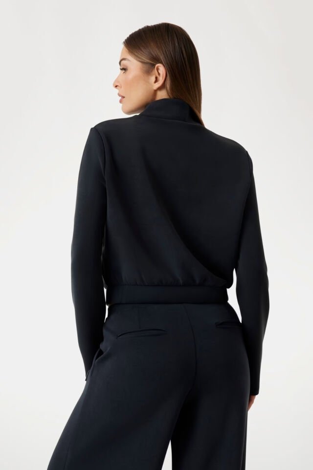 Guess Yüksek Yaka Sweatshirt Siyah