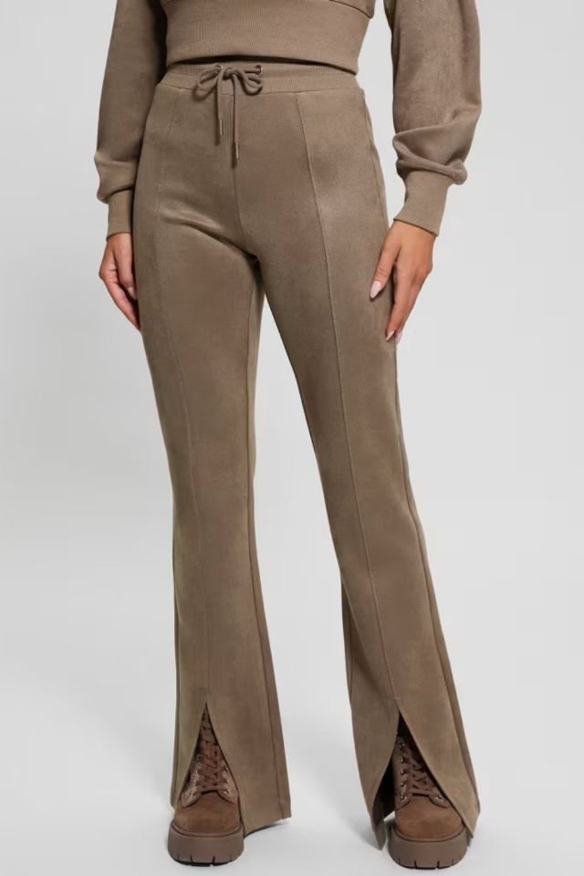 Guess Scuba Suede Sweatpan Kadın Pantolon Bej