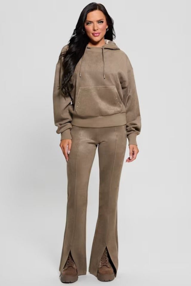 Guess Scuba Suede Sweatpan Kadın Pantolon Bej