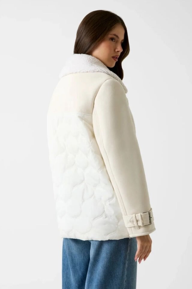 Guess Maristella Kadın Beyaz Ceket