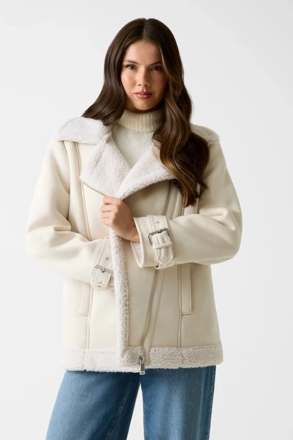 Guess Maristella Kadın Beyaz Ceket