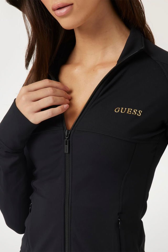 Guess Önde Fermuarlı Active Üst Siyah