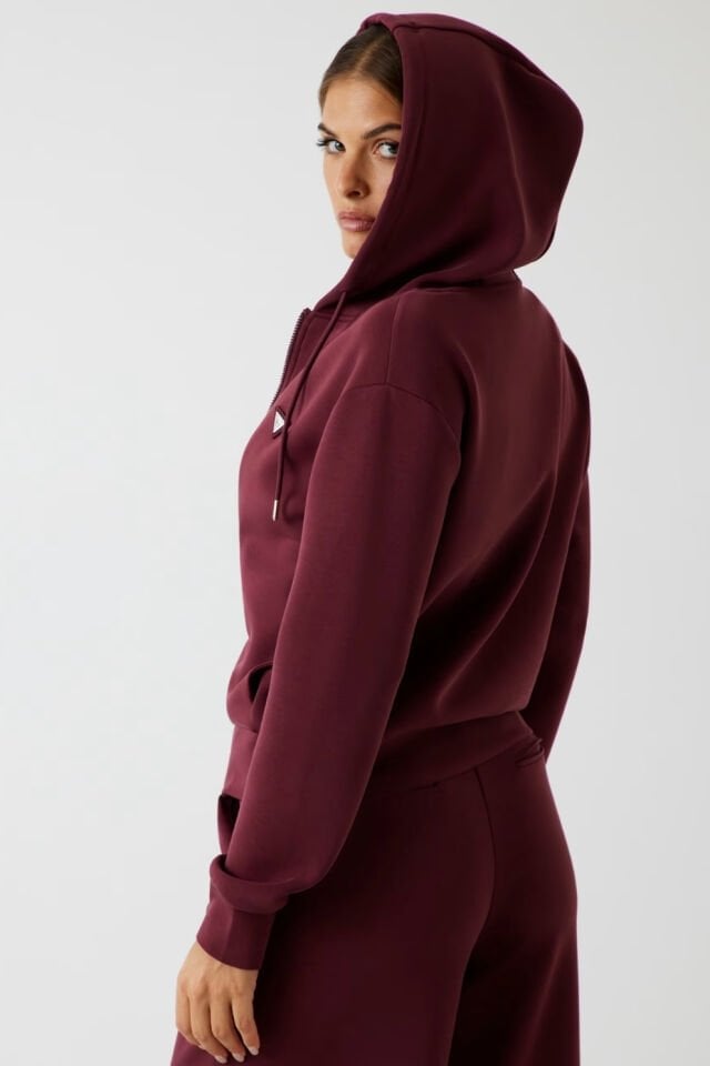Guess Scuba Kapüşonlu Sweatshirt Bordo