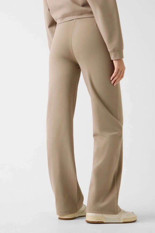 Guess Lia Düz Paça Kadın Eşofman Altı Bej