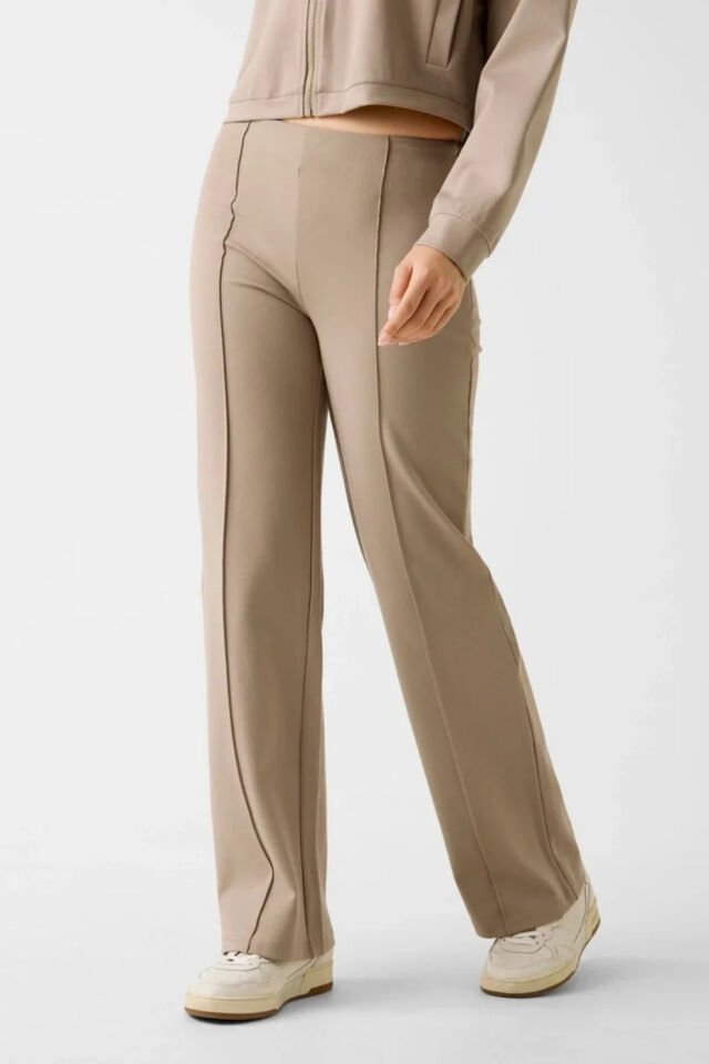 Guess Lia Düz Paça Kadın Eşofman Altı Bej