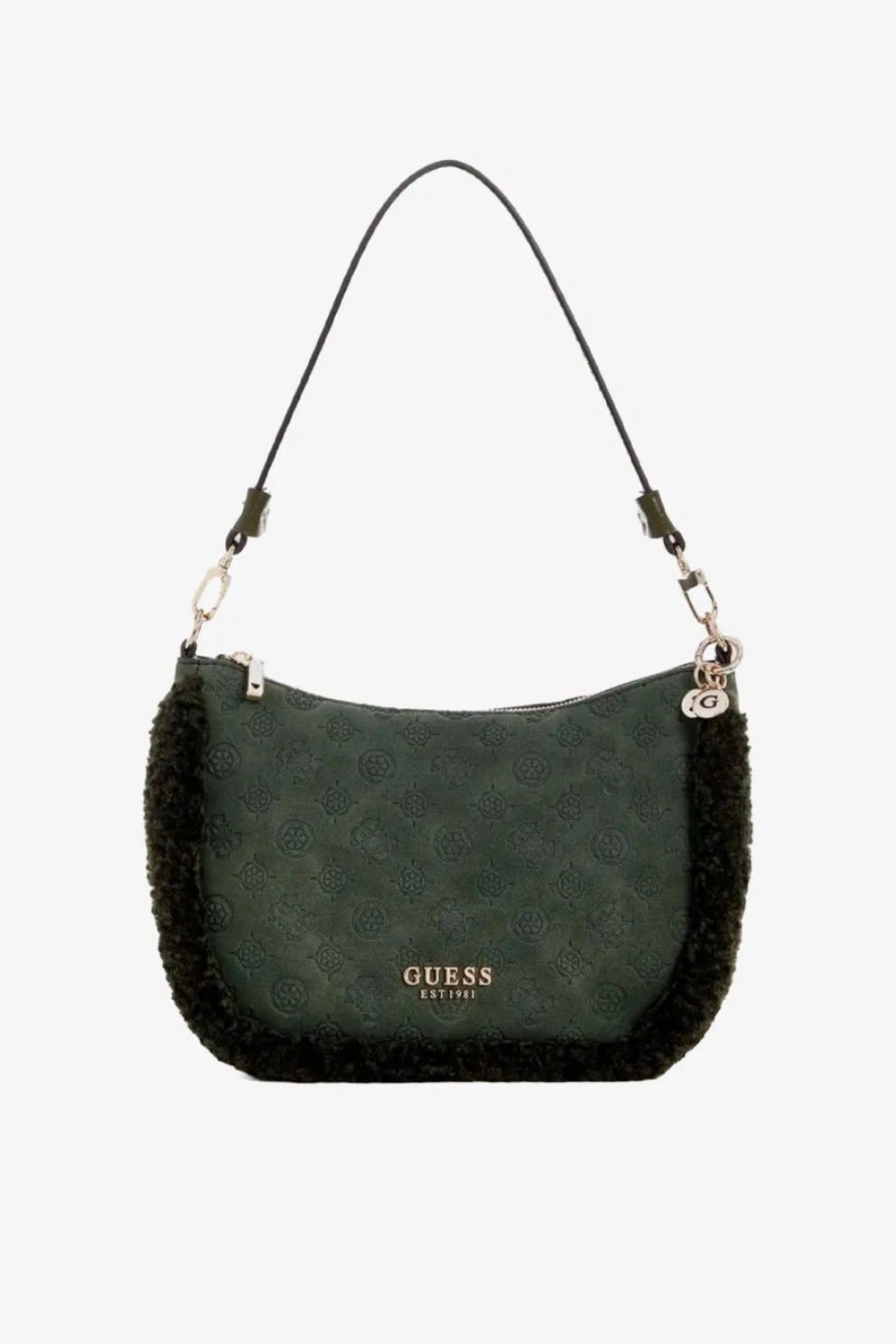 Guess Davika Hobo Kabartmalı Multicolor Omuz Çantası Yeşil