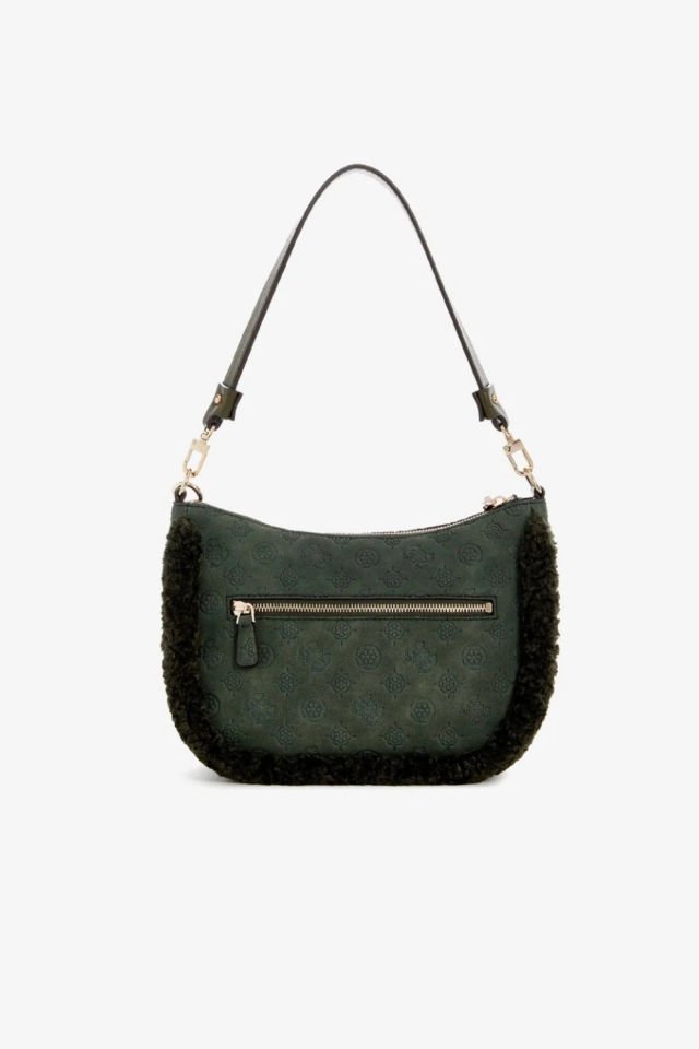 Guess Davika Hobo Kabartmalı Multicolor Omuz Çantası Yeşil