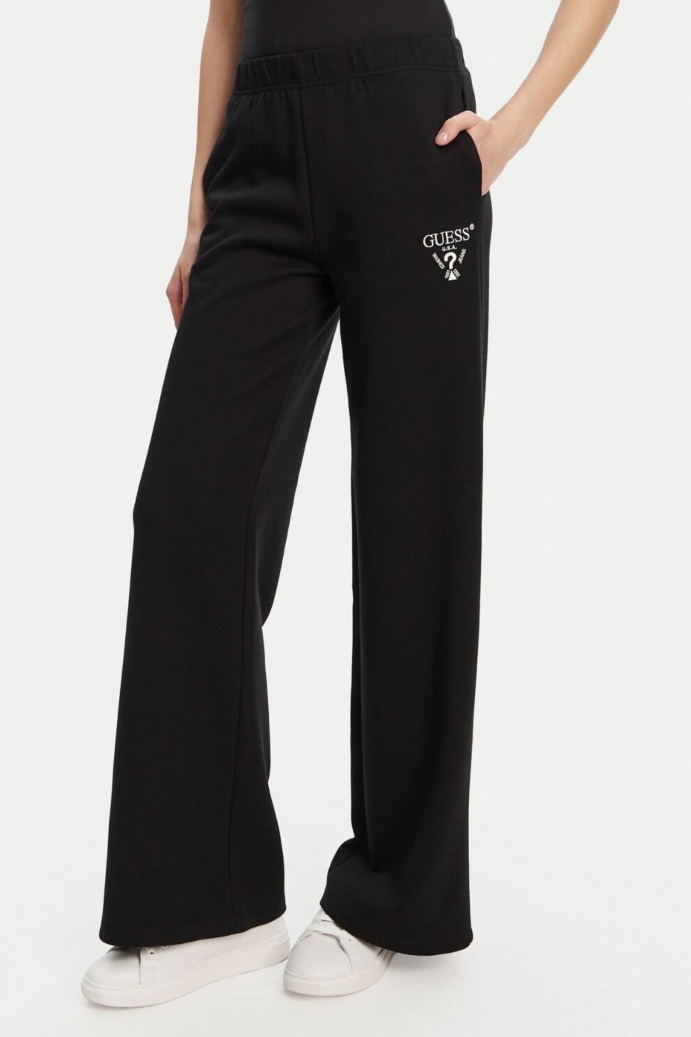 Guess Koşu Pantolonu Siyah Normal Kesim