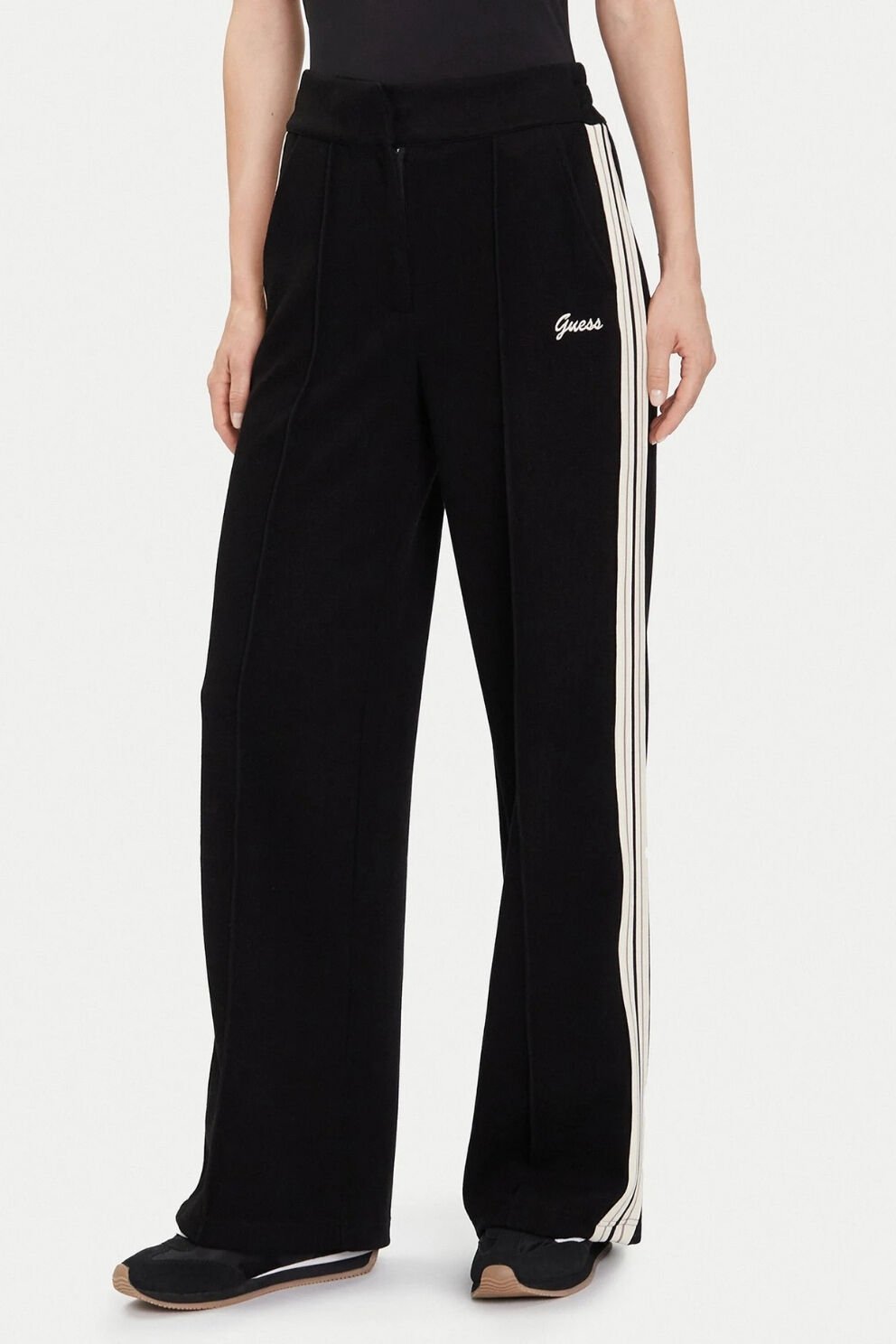 Guess Koşu Pantolonu Siyah Geniş Paça