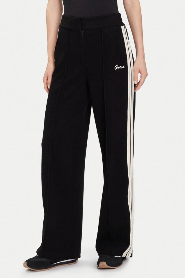 Guess Koşu Pantolonu Siyah Geniş Paça