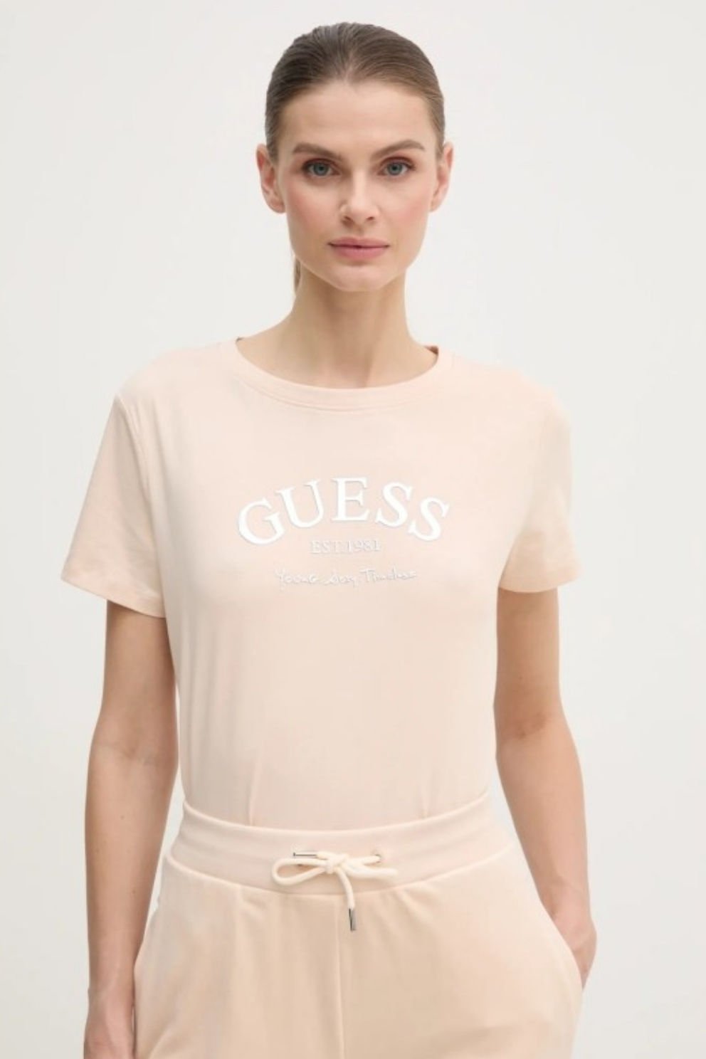 Guess Kadın Tişört Margot Ss Tişört Bej