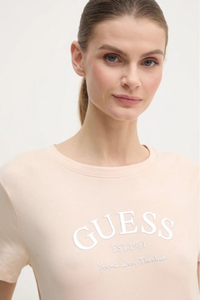 Guess Kadın Tişört Margot Ss Tişört Bej