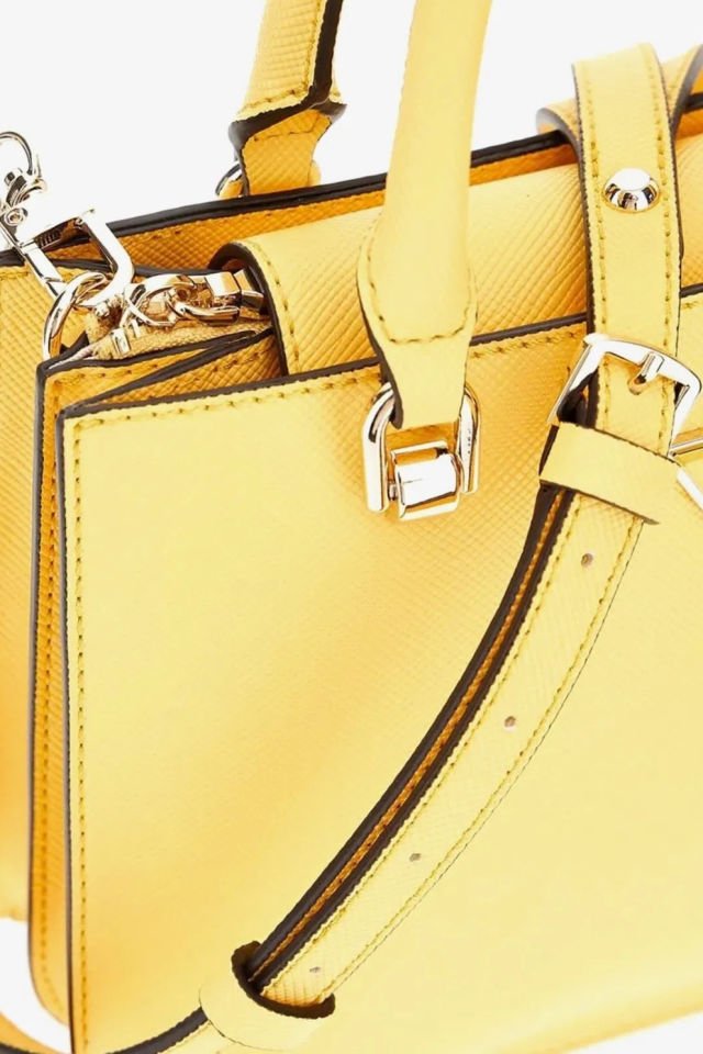 Guess Errin Frame Clutch El Çantası Sarı