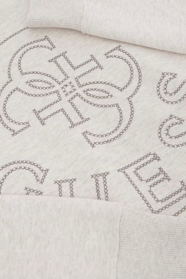 Guess Önü Logolu Sweatshirt Bej