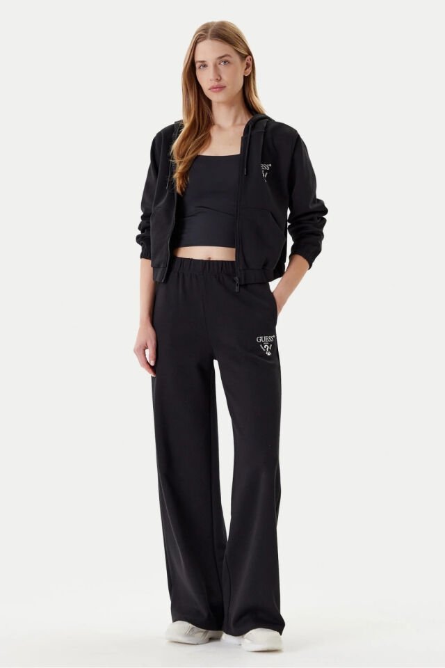 Guess Sweatshirt Siyah Normal Kesim