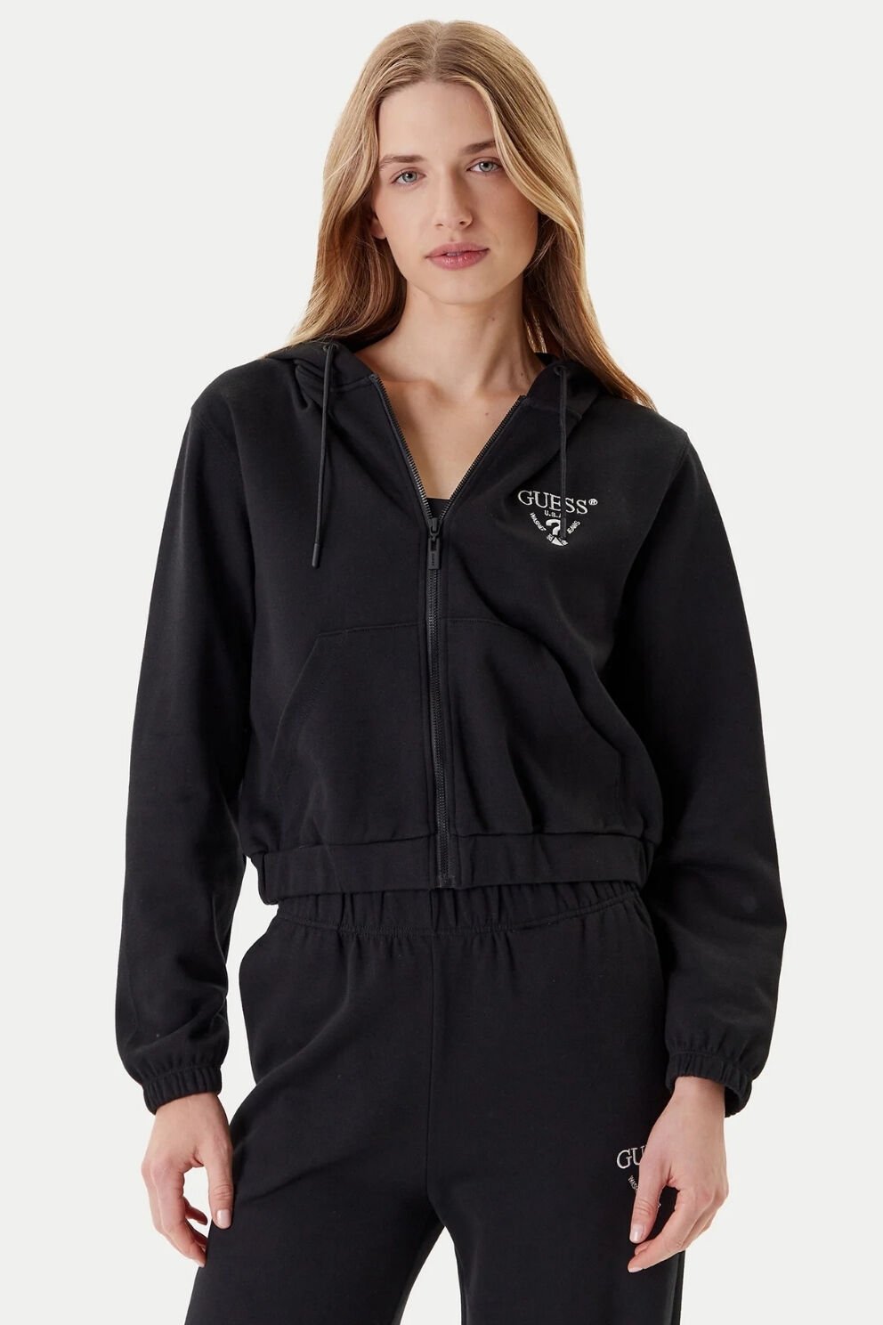 Guess Sweatshirt Siyah Normal Kesim