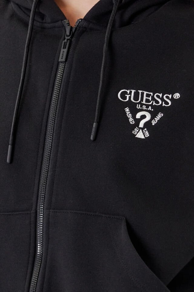 Guess Sweatshirt Siyah Normal Kesim
