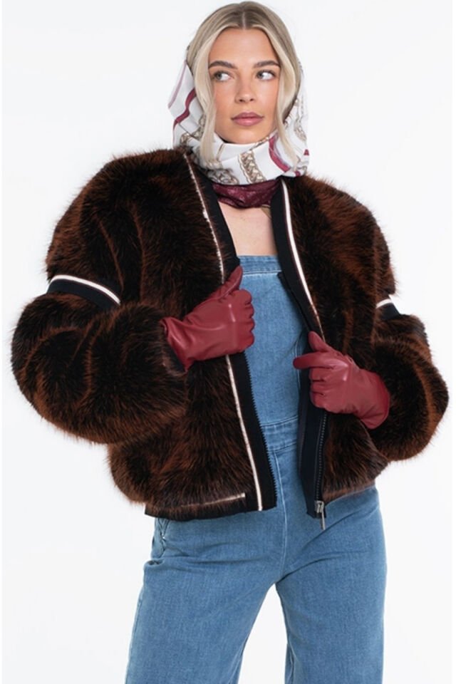 Guess Katia Kadın Çok Renkli Kürk