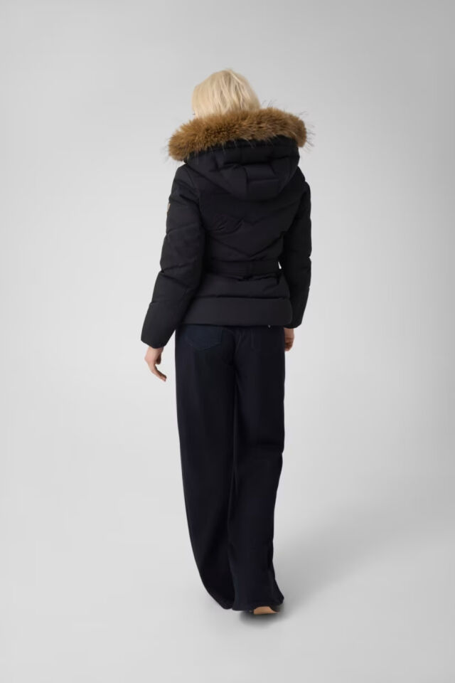 Guess Kısa Kemerli Şişme Ceket Siyah